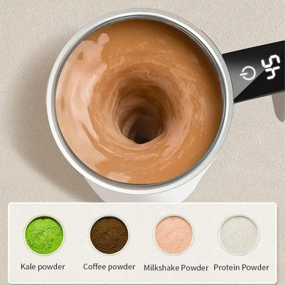 Self Stirring Coffee Cup | Rechargeable Magnetic Mixer 380ml