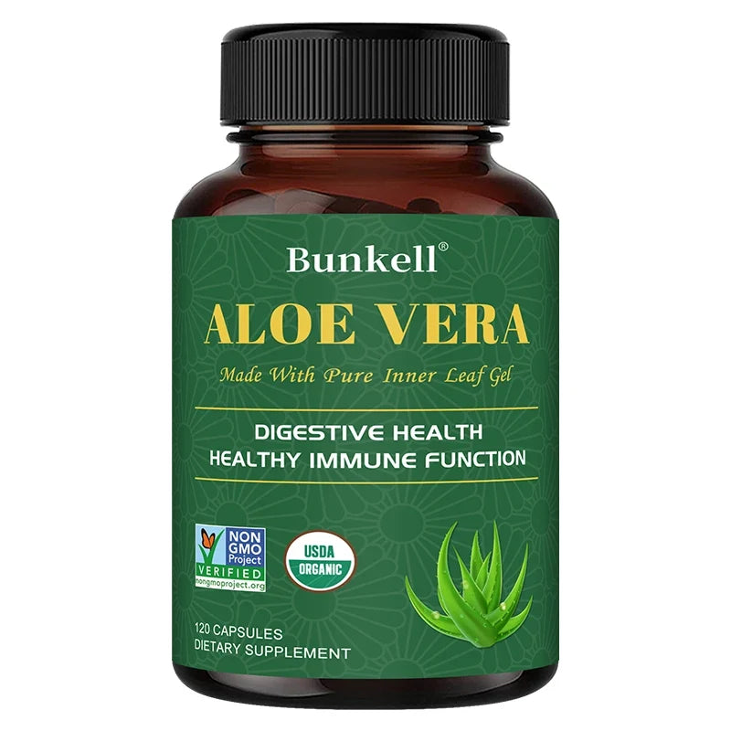 Aloe Vera Extract Capsules – Digestive Support, Non-GMO 120ct