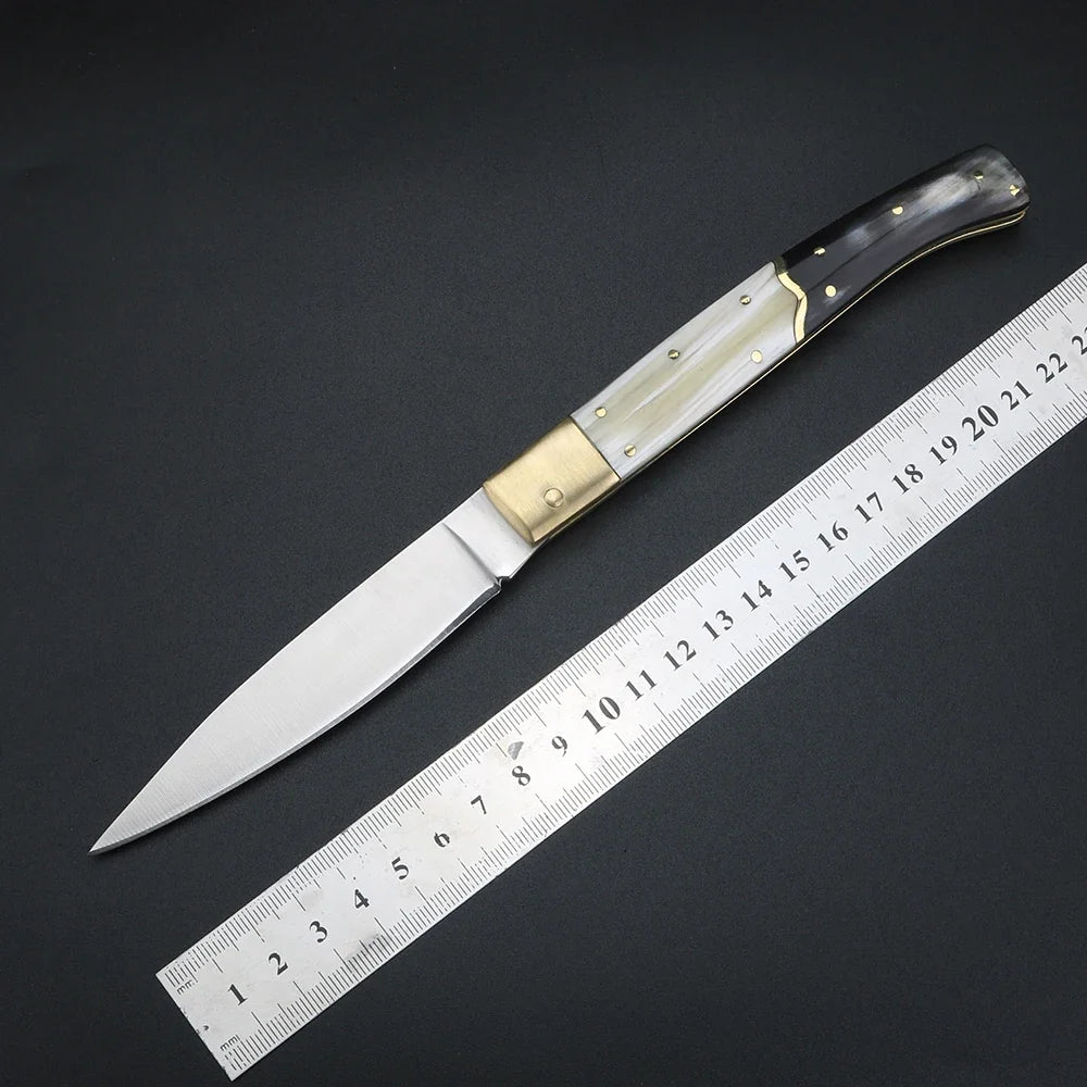 XUAN FENG Oxblood Folding Knife – D2 Steel Camping Pocket Knife