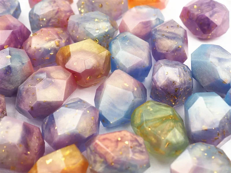 Crystal Gemstone Silicone Mold – Geometric Faceted Epoxy Resin DIY