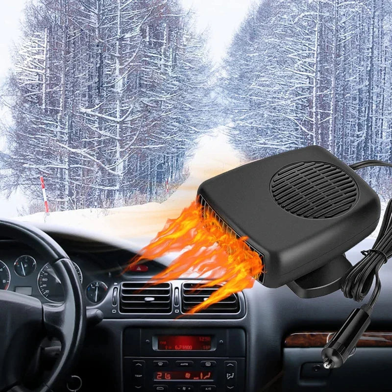 Car Heater Defroster Fan – Dual Heat & Cool, Cigarette Lighter