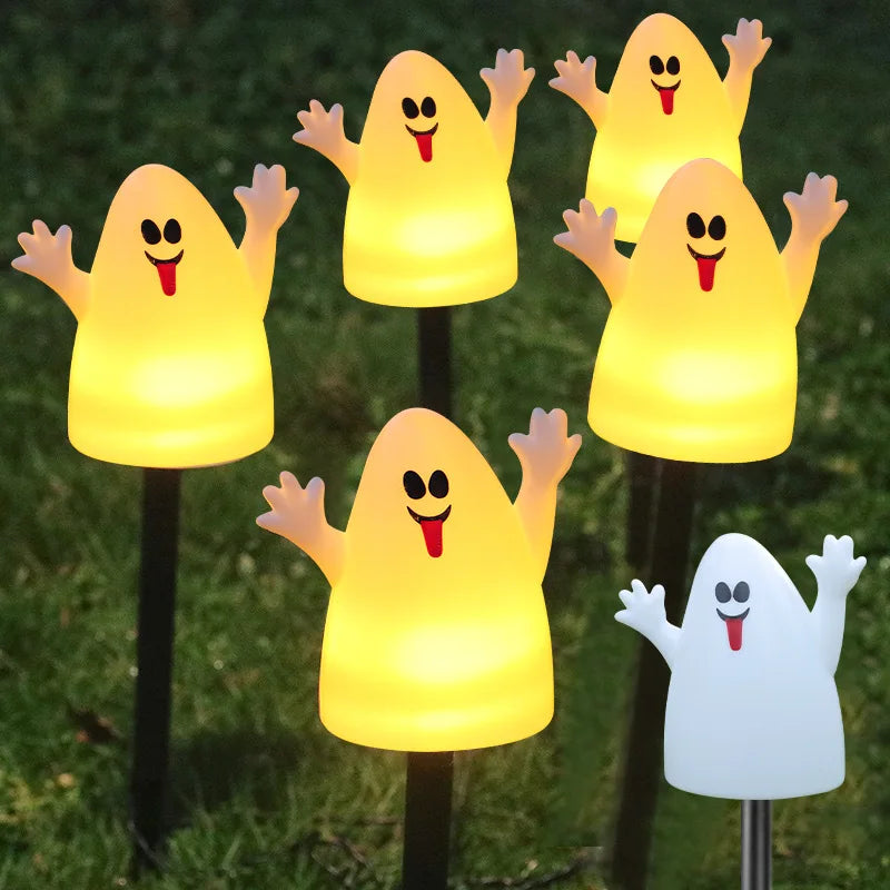 Halloween Solar Pumpkin Ground Plug Light Outdoor One-to-five Ghost