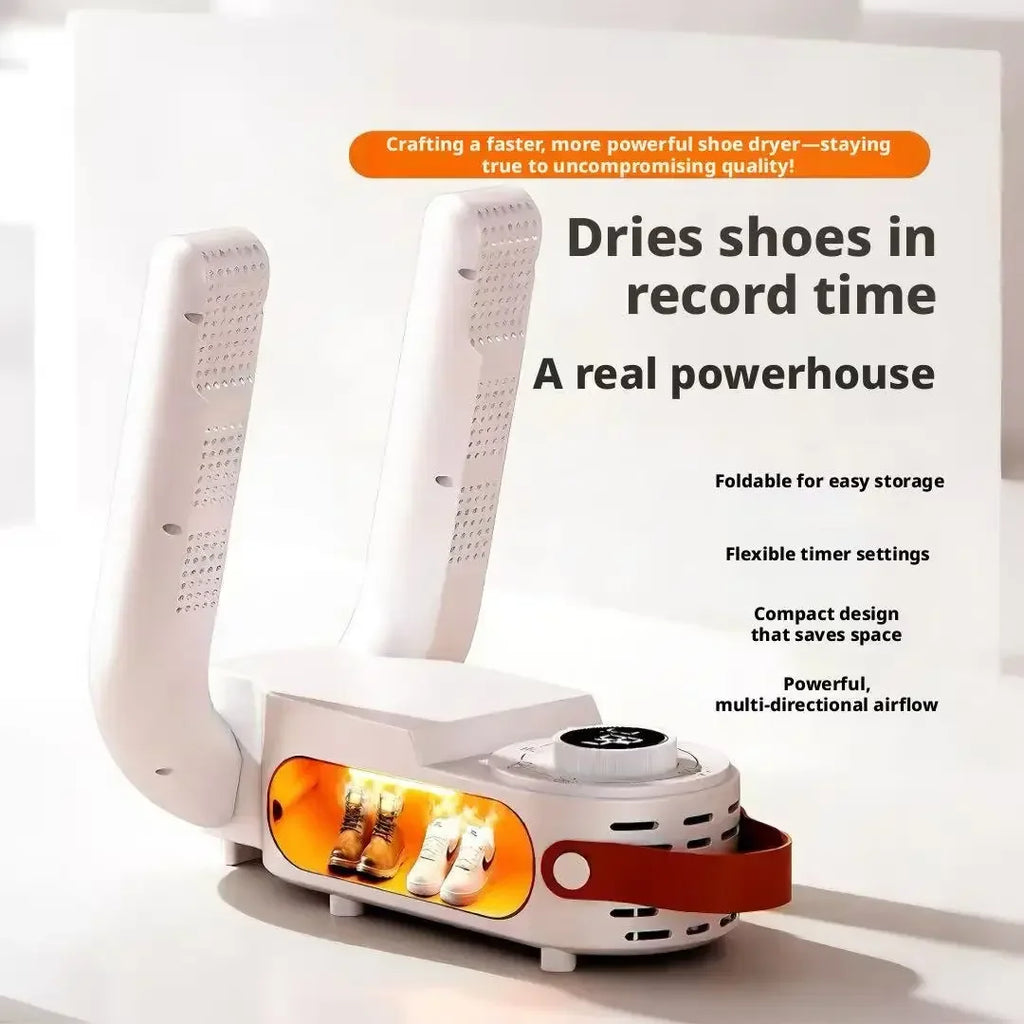Portable Foldable Shoe Dryer with Timer & Hot Air Circulation