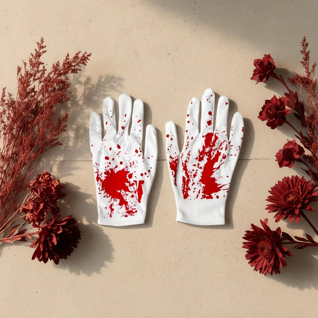 Halloween Horror Blood Gloves – Costume Accessory for Adults
