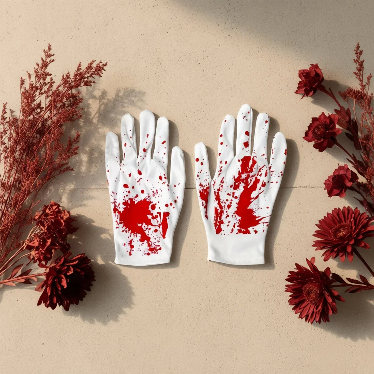 Halloween Horror Blood Gloves – Costume Accessory for Adults