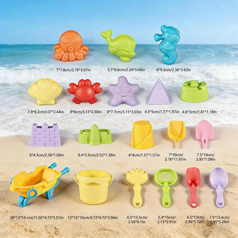 19-Piece Kids Beach Sand Toys Set – Outdoor Playset