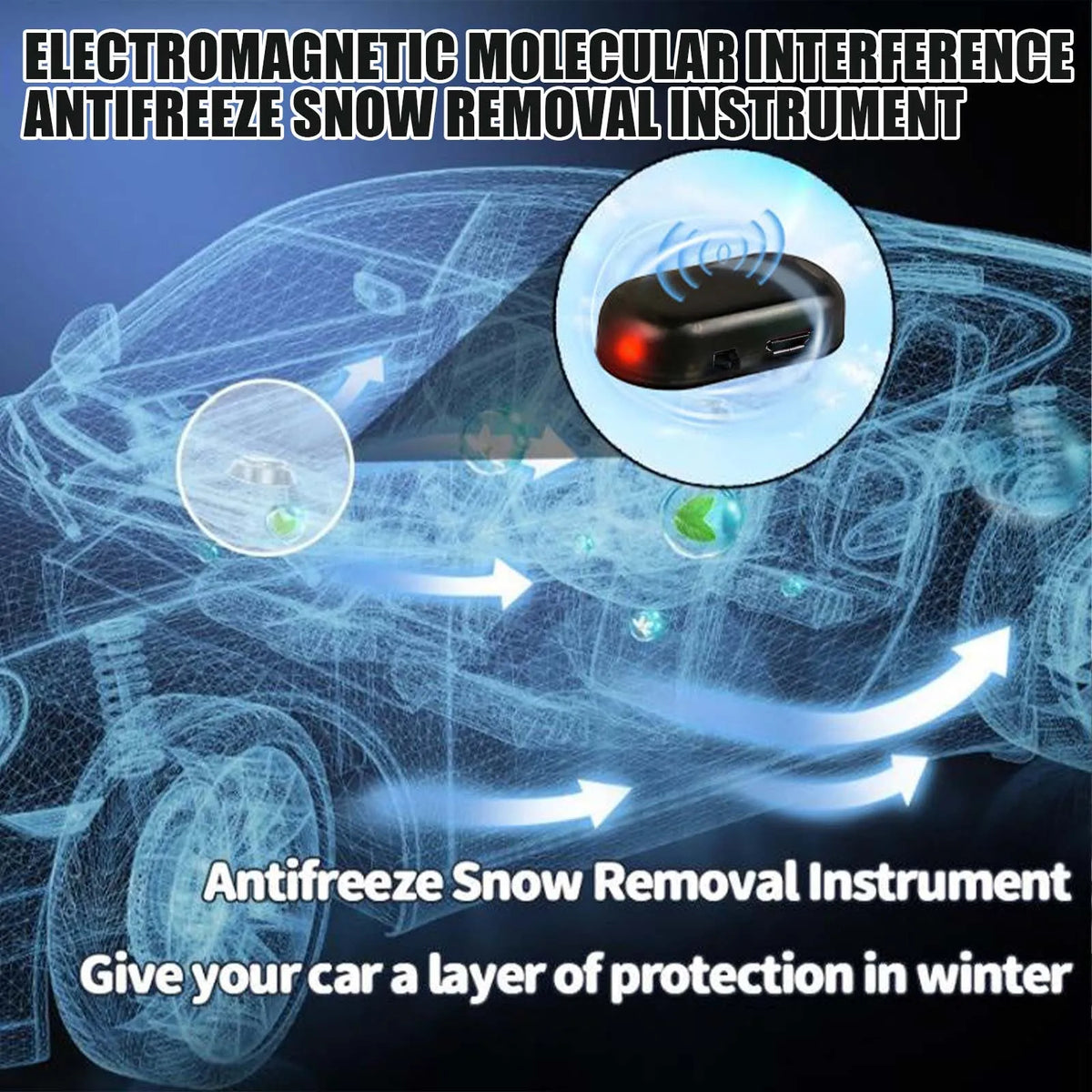 Solar Car De-Icer & Ice Scraper – Portable Winter Tool