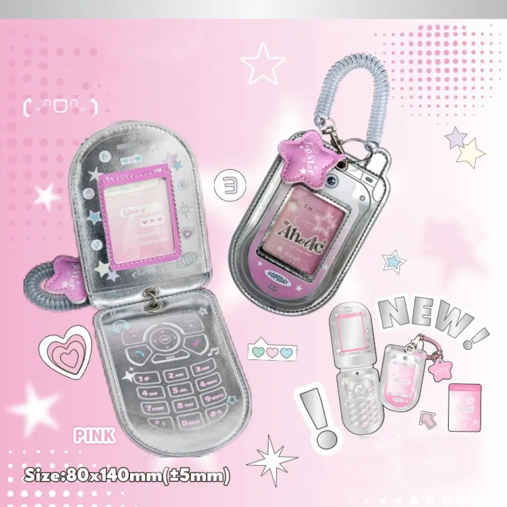 PU Leather Photocard Holder – Cute Phone Decoration Card Case