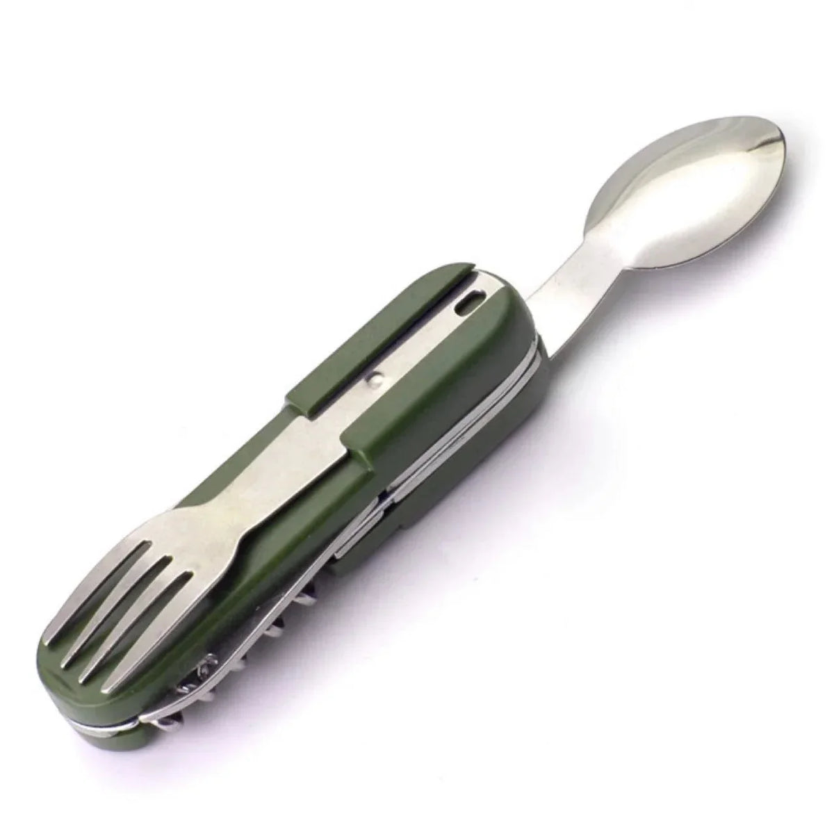 7-in-1 Folding Camping Cutlery Set – Stainless Steel Utensils