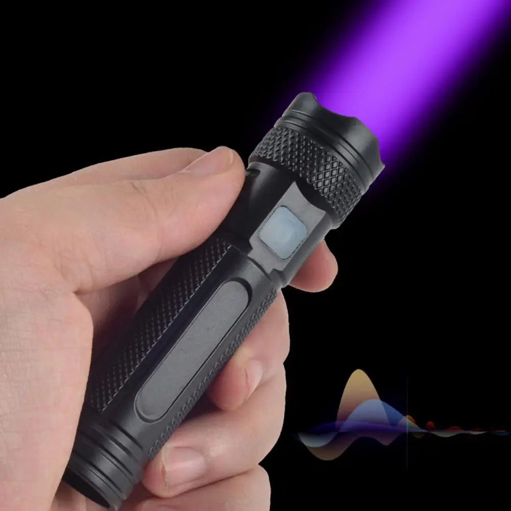 Rechargeable 365nm UV Flashlight – Mini Ultraviolet Torch