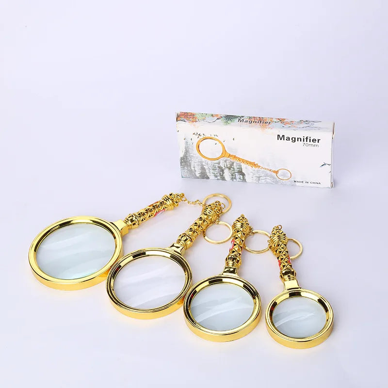 Gold Magnifying Glass Loupe – High Magnification & Keychain