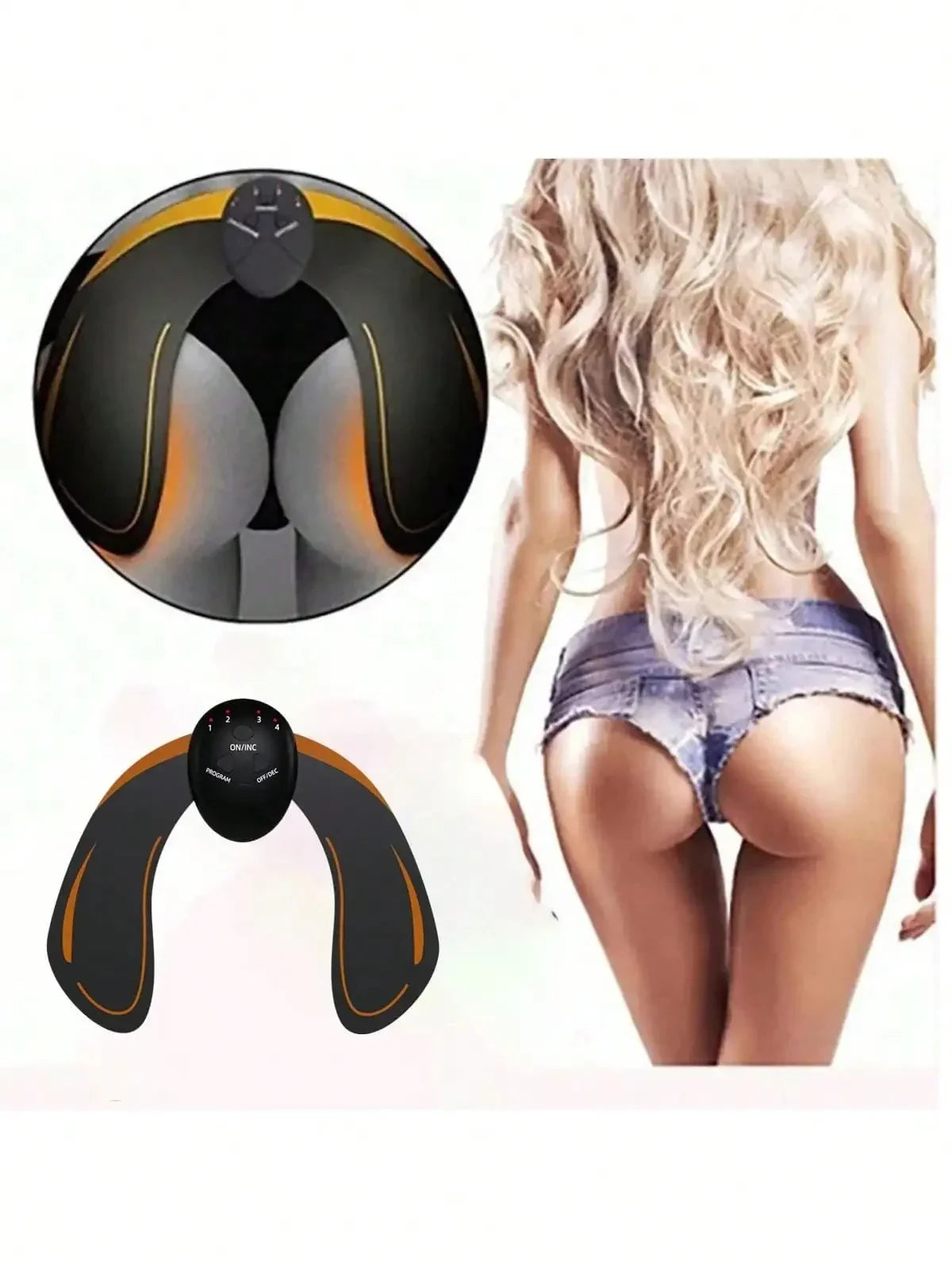Hip Waist EMS Toning Fitness Belt Vibration Massage Home Workout