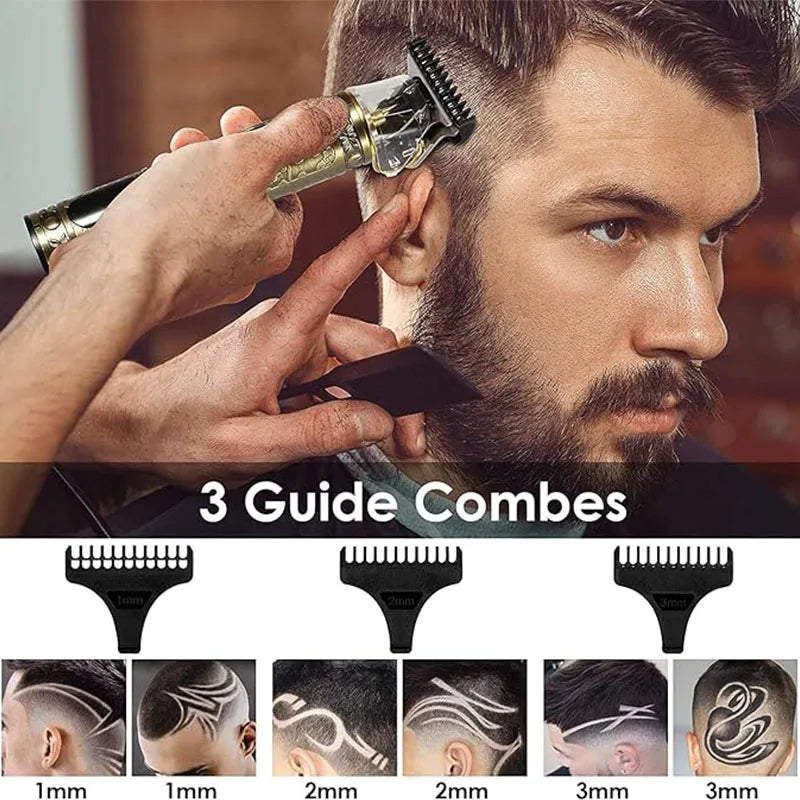 Men's Vintage Hair Clipper T9 Professional Portable Electric