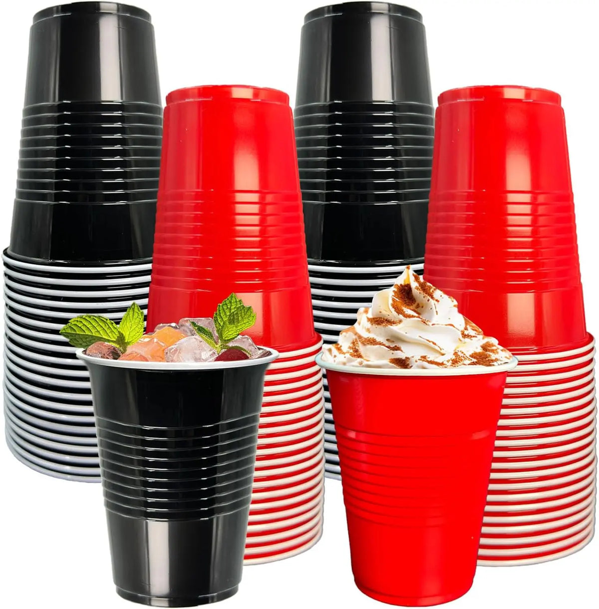 Plastic Party Cups Disposable Cold Drink Graduation Wedding Birthday