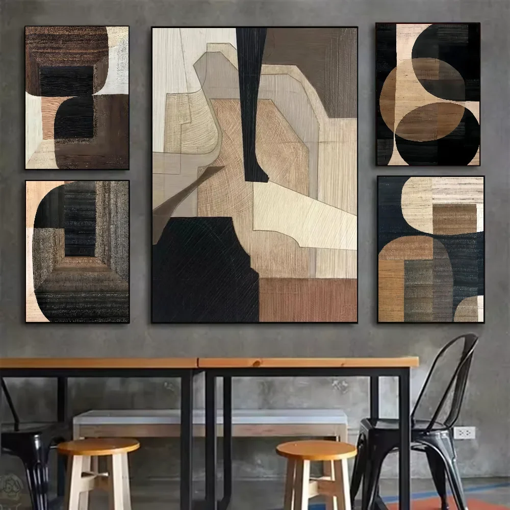 Abstract Retro Black Geometry Poster | HD Waterproof Wall Art