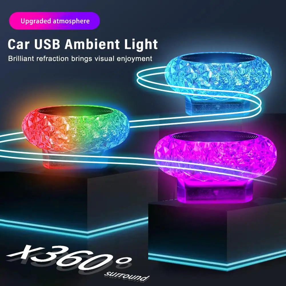 Car USB Ambient Lights Portable Mini LED Atmosphere Lamps Interior