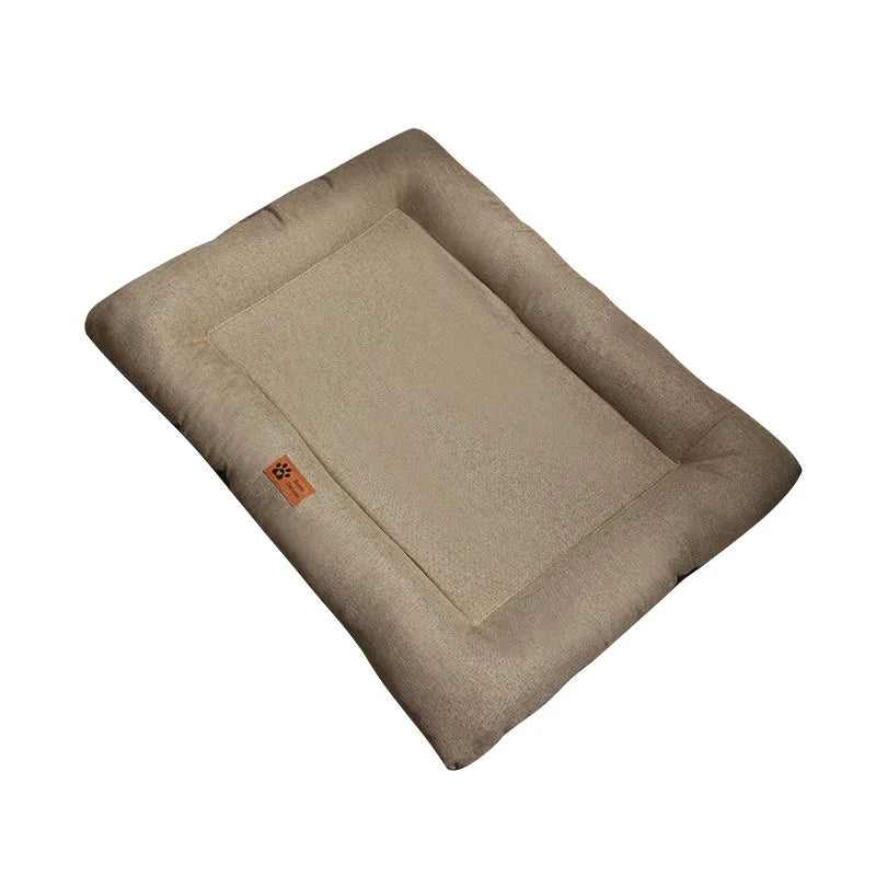 Square Dog Bed All-season Pet Cat Summer Cotton Linen Breathable Pad