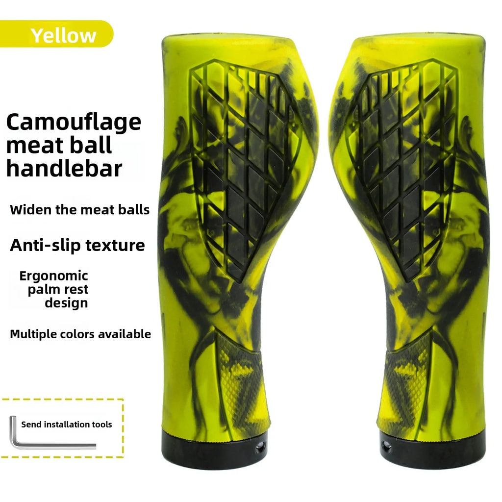 Lock-On Skull Bike Grips – Anti-Slip TPE MTB Handlebar Grips
