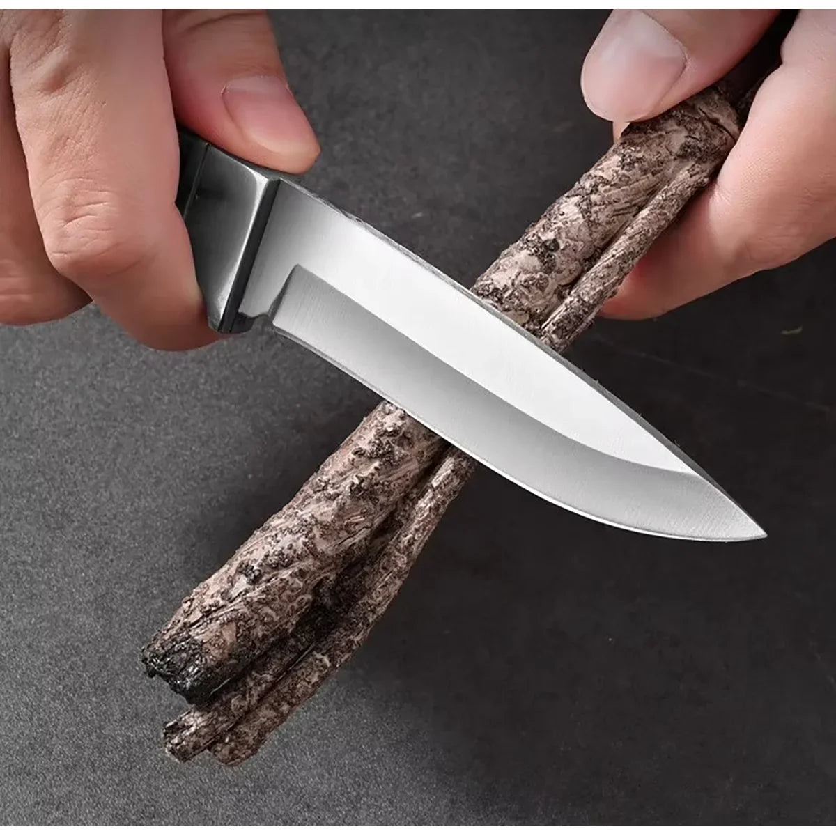 Fixed Blade Camping Knife – 4Cr13 Steel & Wood Handle