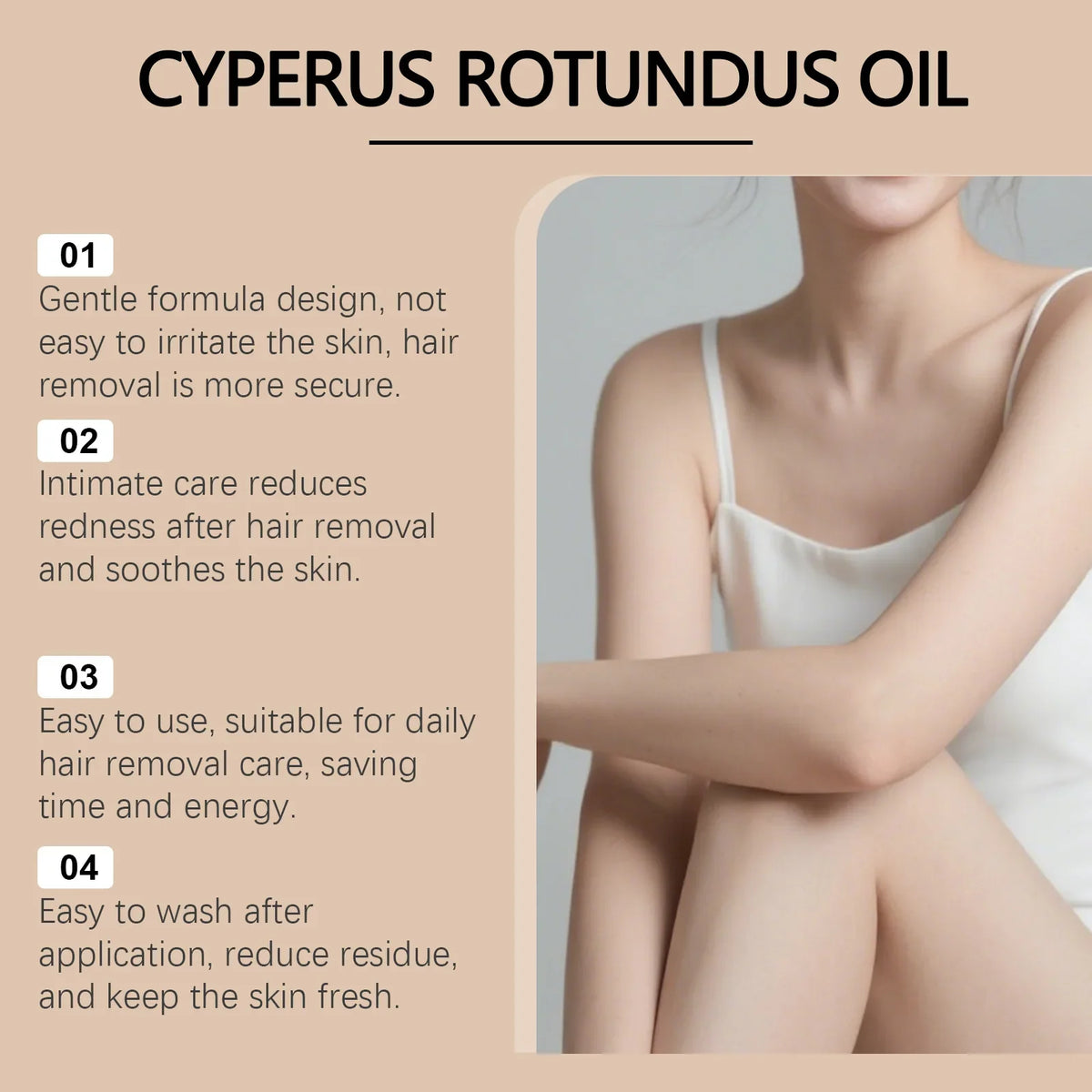 Eelhope Cyperus Rotundus Oil – Hair Growth Inhibitor Soothing
