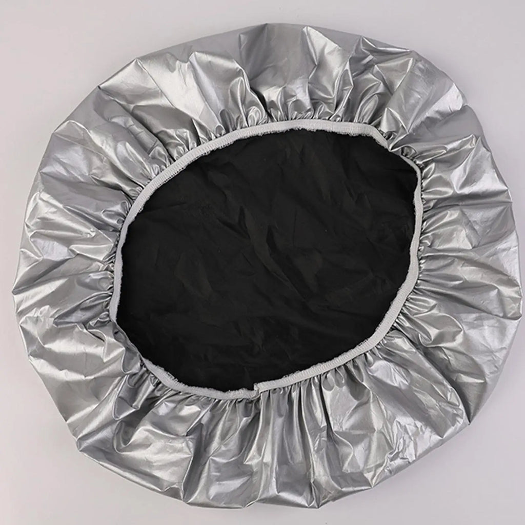 Silver Steering Wheel Sun Shade Cover – Universal UV Shield