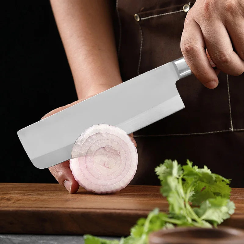 Nakiri Chef Knife – Carbon Steel Blade & Wood Handle