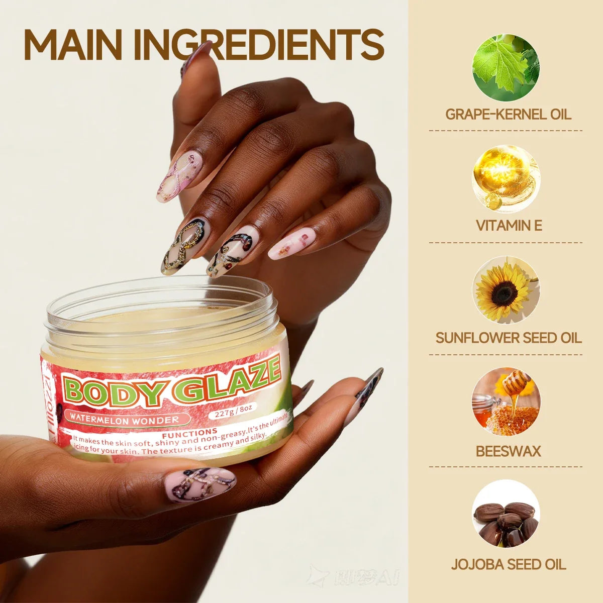 Watermelon Body Glaze Cream – Moisturize, Brighten & Smooth