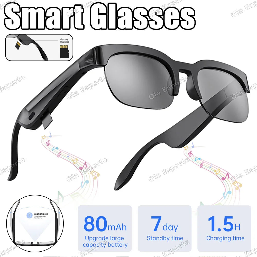 AI Smart Glasses – Bluetooth Calling, Translation & Music