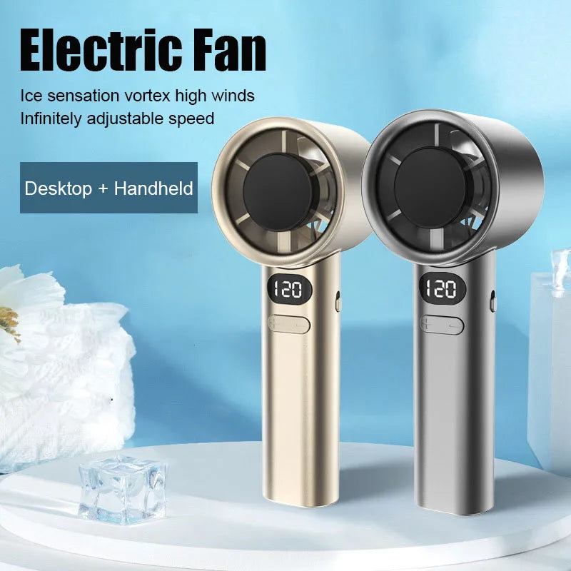 Mini Bladeless Handheld Fan – 120 Speeds, USB Rechargeable