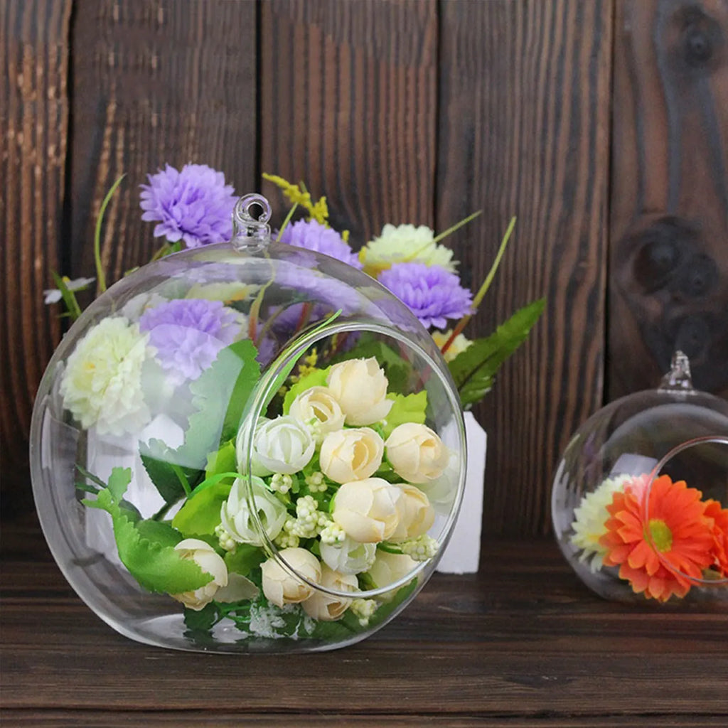 Clear Glass Fillable Bauble Ball Vase | Plant Pot & Home Décor