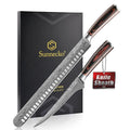 Sunnecko BBQ Carving Knife Set – 12" Slicing & 7" Boning Knife