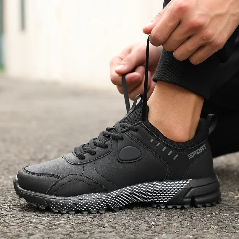 ZULIWAGN Men's Black Non-Slip Outdoor Sports Sneakers