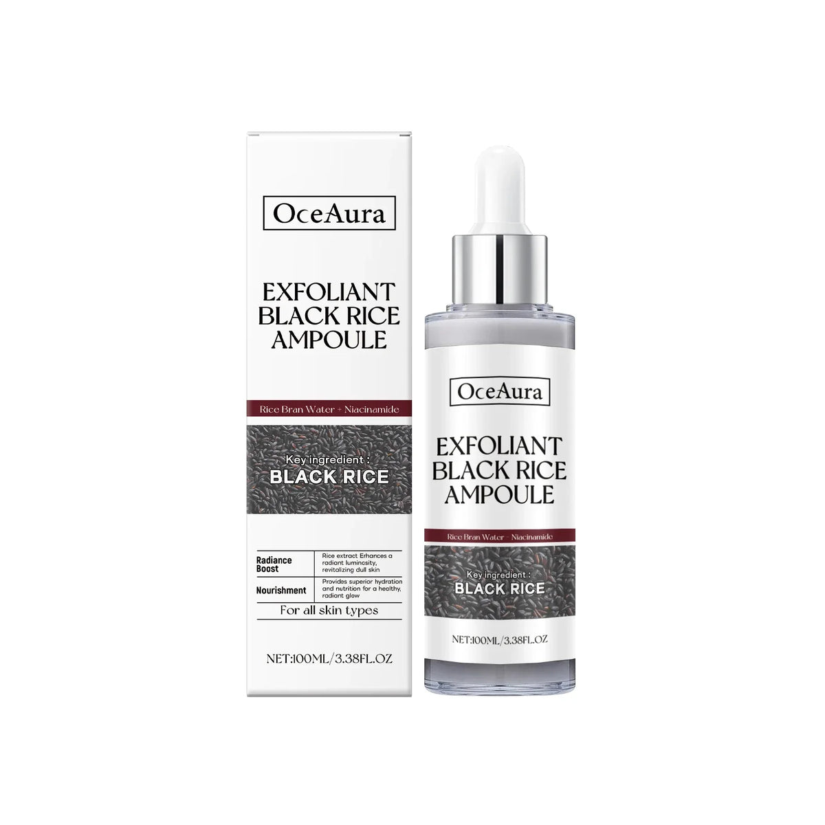 OceAura Rice Extract Exfoliating Serum – Hyaluronic Acid 100ml