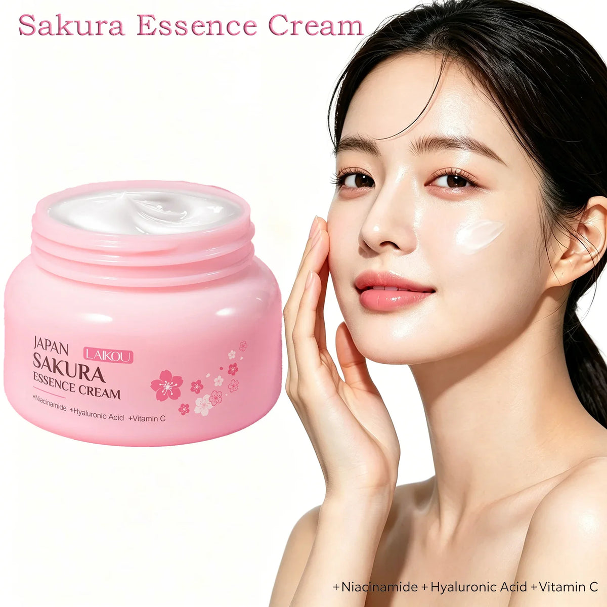 LAIKOU Sakura Face Cream 60g – Hydrating Moisturizer for Dry Skin