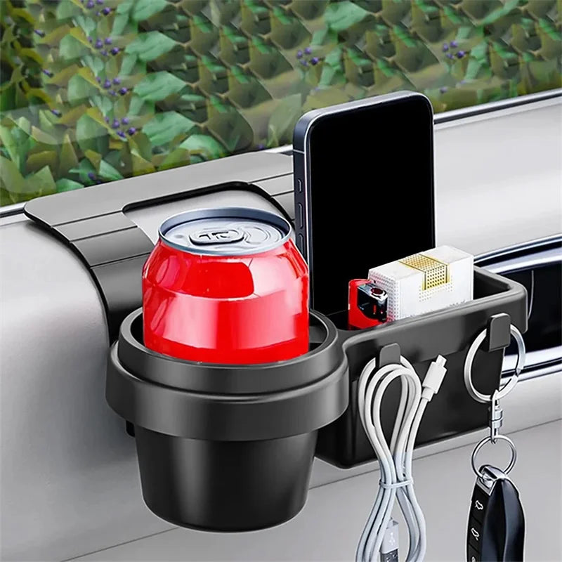 4-in-1 Car Door Window Hanging Storage Rack & Cup Holder