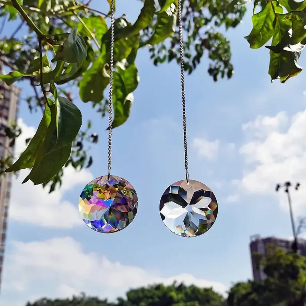 Round Crystal Glass Sun Catchers Rainbow Maker – Set of 2