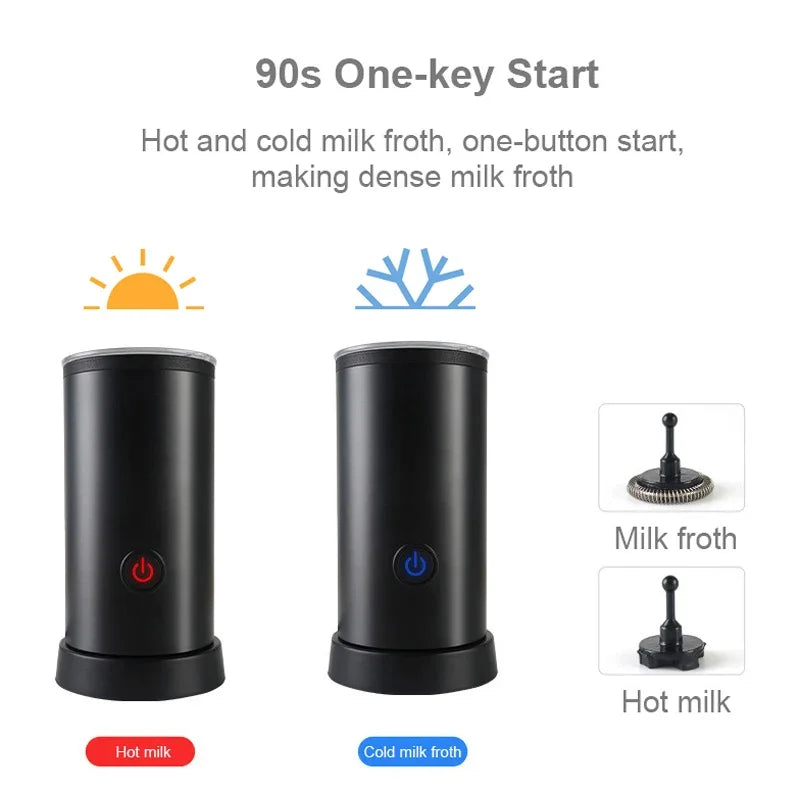 GUOHE Electric Milk Frother – Hot & Cold Foam | Latte Maker