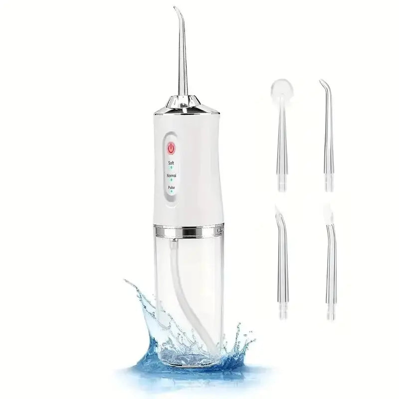 Portable Rechargeable Water Flosser | 4 Jets, 3 Modes, IPX7