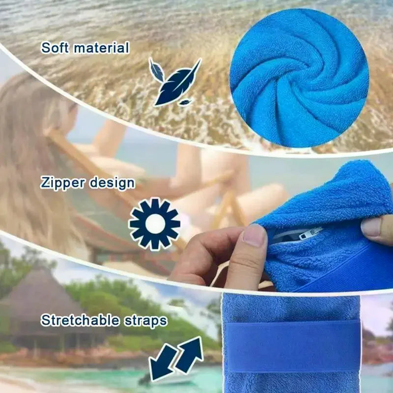 Beach Sand Removal Bag – Portable Velvet Sand Cleaner Pouch