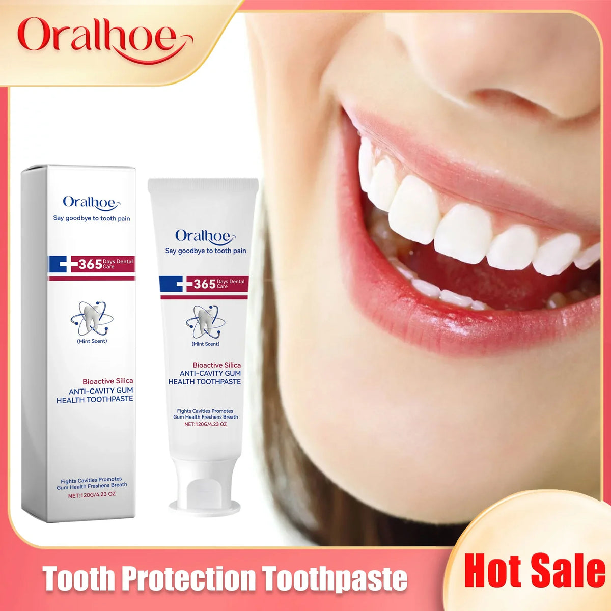 ORALHOE Whitening Probiotic Toothpaste – Tartar Remover 120g