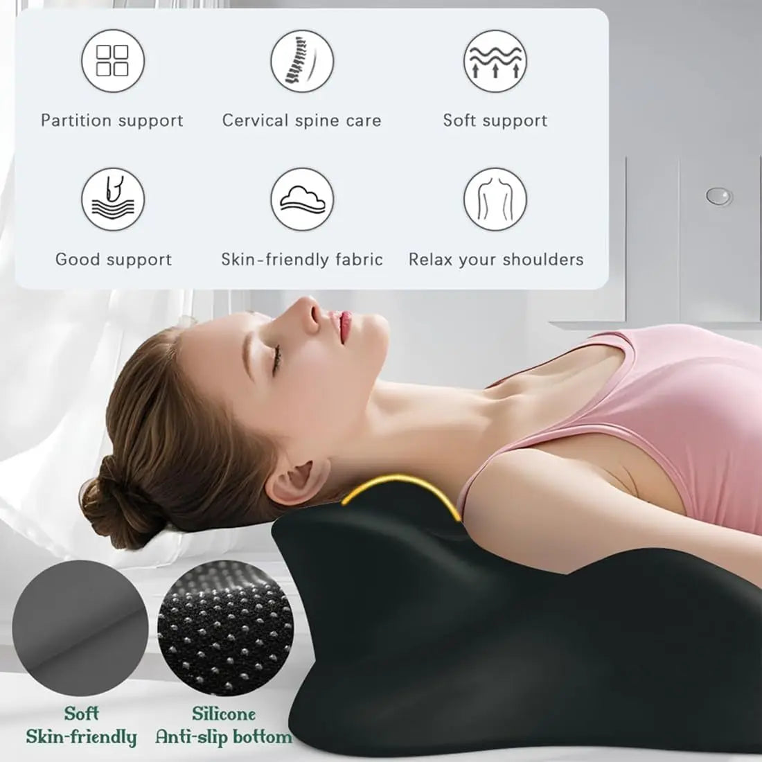 U-Shape Face Down Prone Position Pillow | Bed Support Cushion