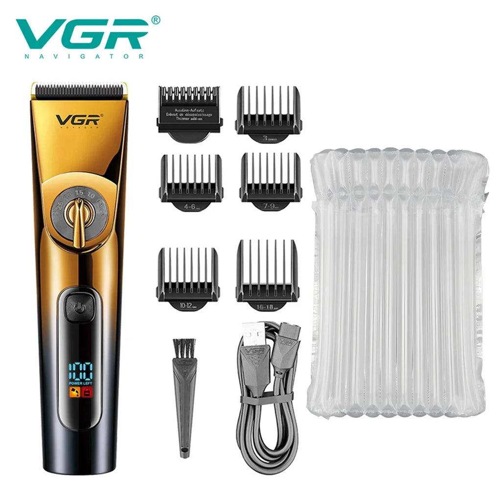 VGR V-663 Professional Hair Clipper IPX6 Waterproof LED Display