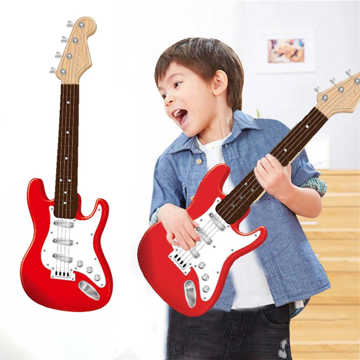 17-Inch Kids Electric Guitar Toy | 4 String Musical Instrument