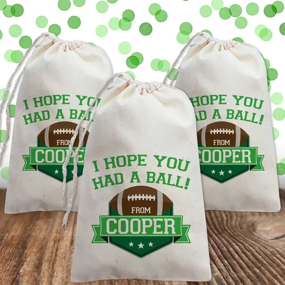Custom Football Party Favor Bags | Birthday & Baby Shower