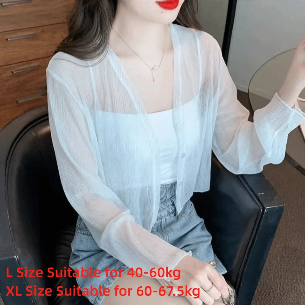 Women's Lightweight Chiffon Cardigan – Long Sleeve UV Cover-Up