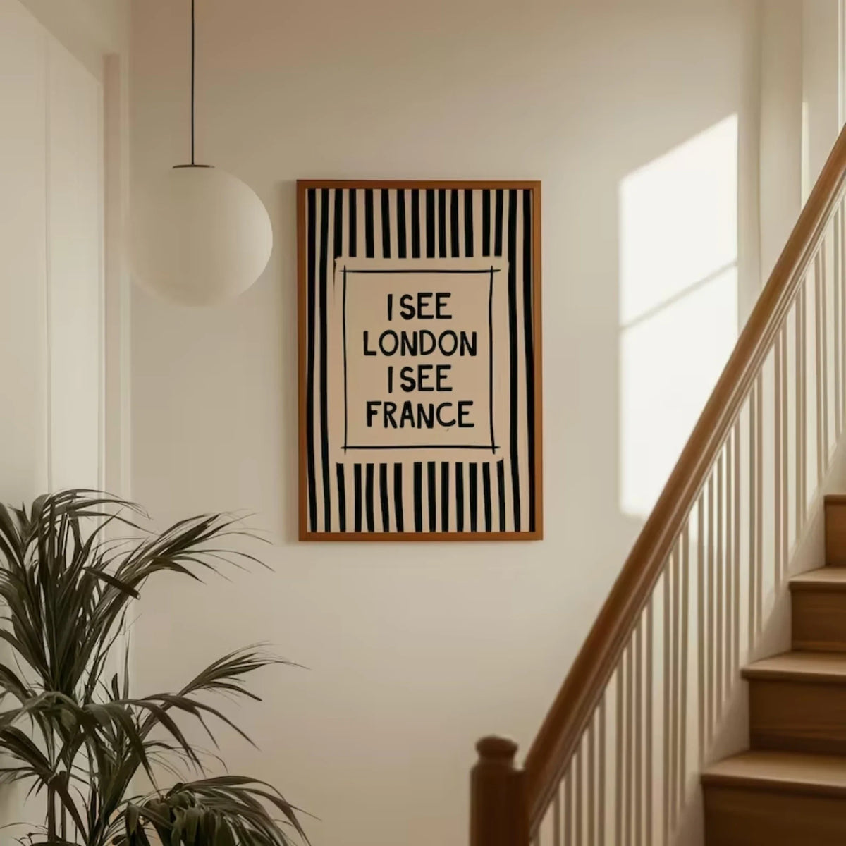 "I See London I See France" Funny Bathroom Quote Canvas Wall Art