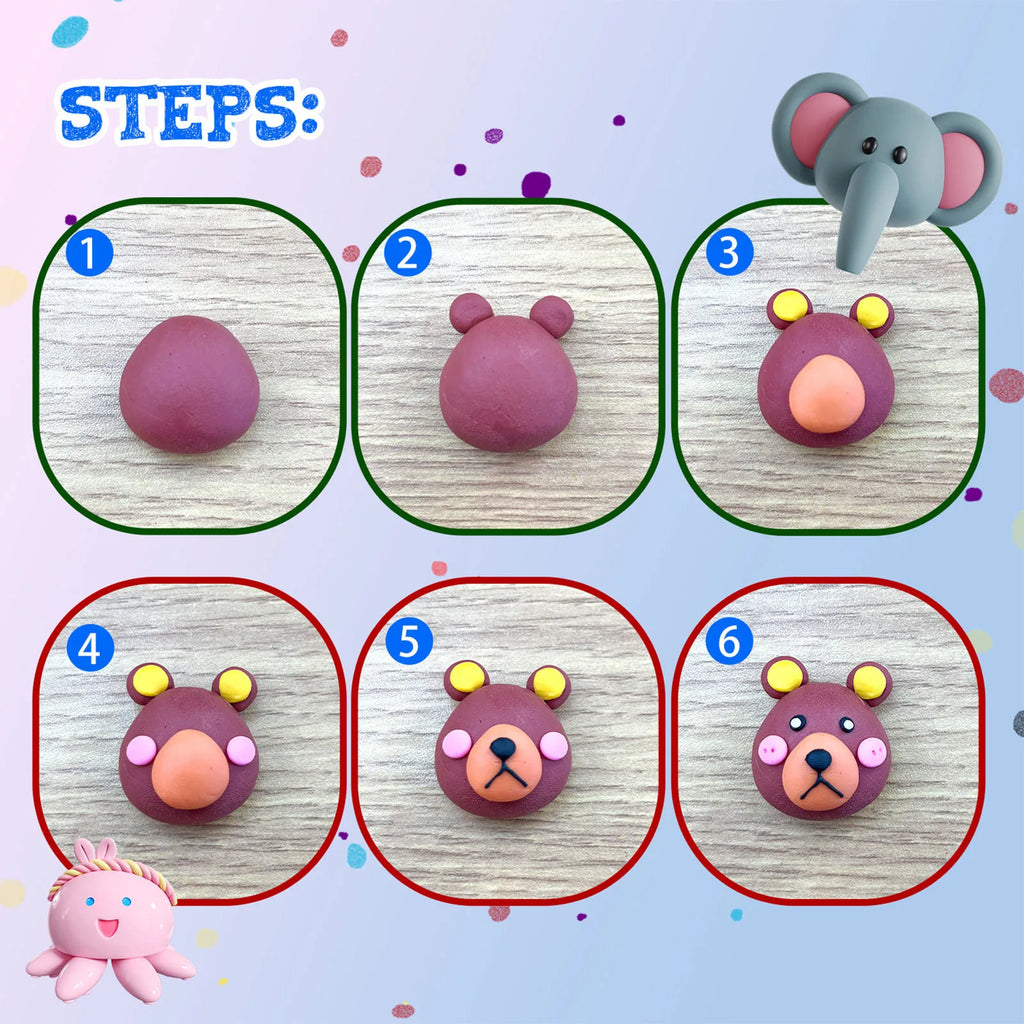 Kids Polymer Clay Kit – 48 Colors, Tools & Accessories