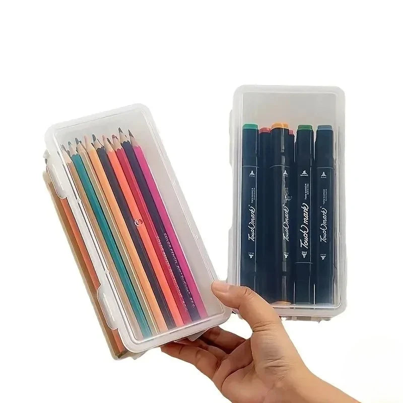 Clear Plastic Storage Boxes Lids Stackable Transparent Organizer