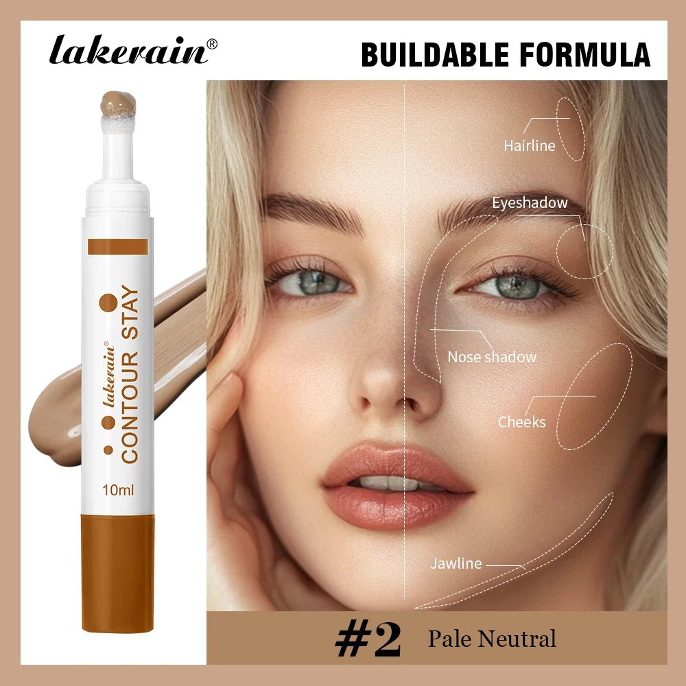 Lakerain 6-Shade Liquid Contour Cream – Long-Wear Bronzer