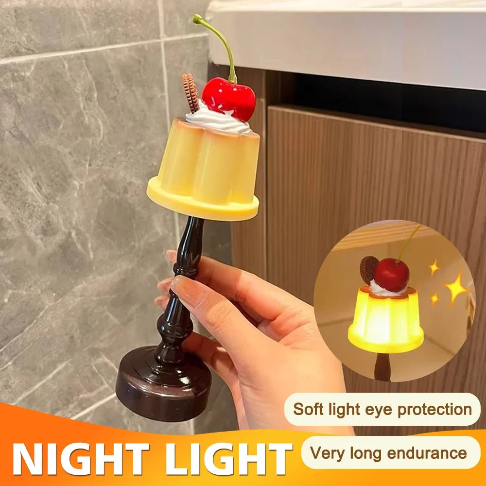 Pudding Night Light – Cute LED Desk Lamp | Bedroom Decor